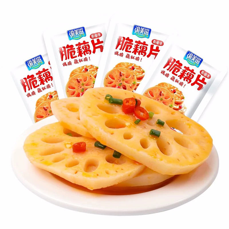 好吃的麻辣脆藕片 莲藕丁 零食 小吃 500 克