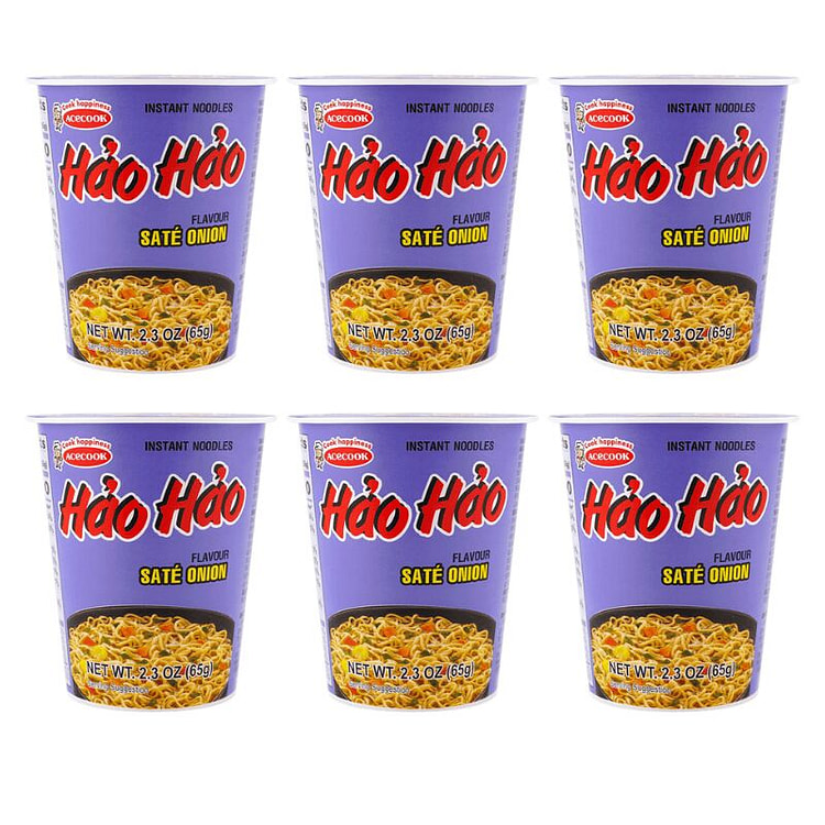 Acecook Hao Hao shallot satay cup-2.24oz 6 Count