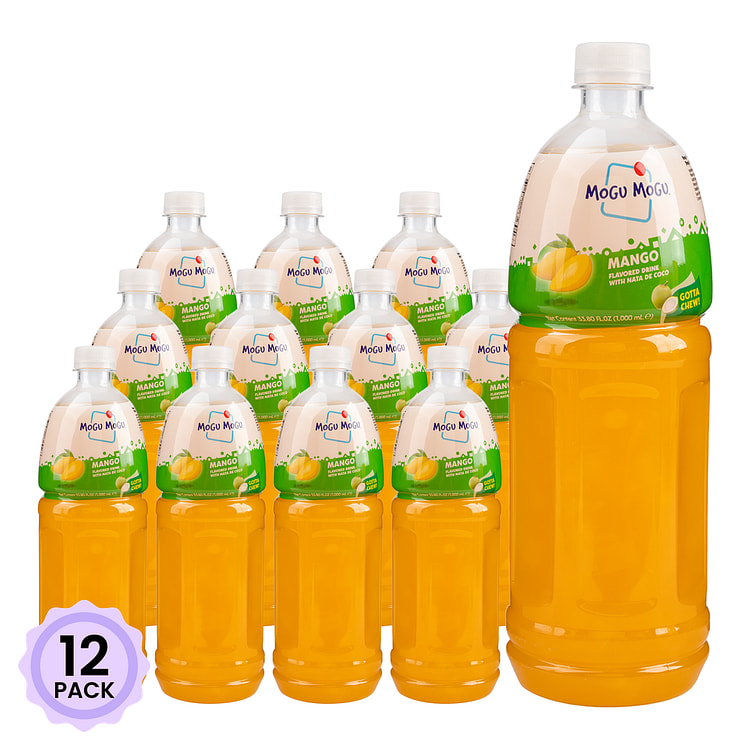 Mogu Mogu Mango Juice with Nata de Coco 33.8 fl.oz*12 pack