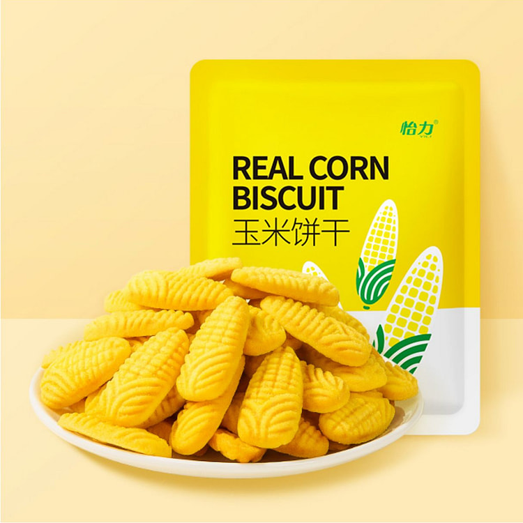 怡力玉米饼干粗粮无糖精可冲泡玉米糊80g*3包