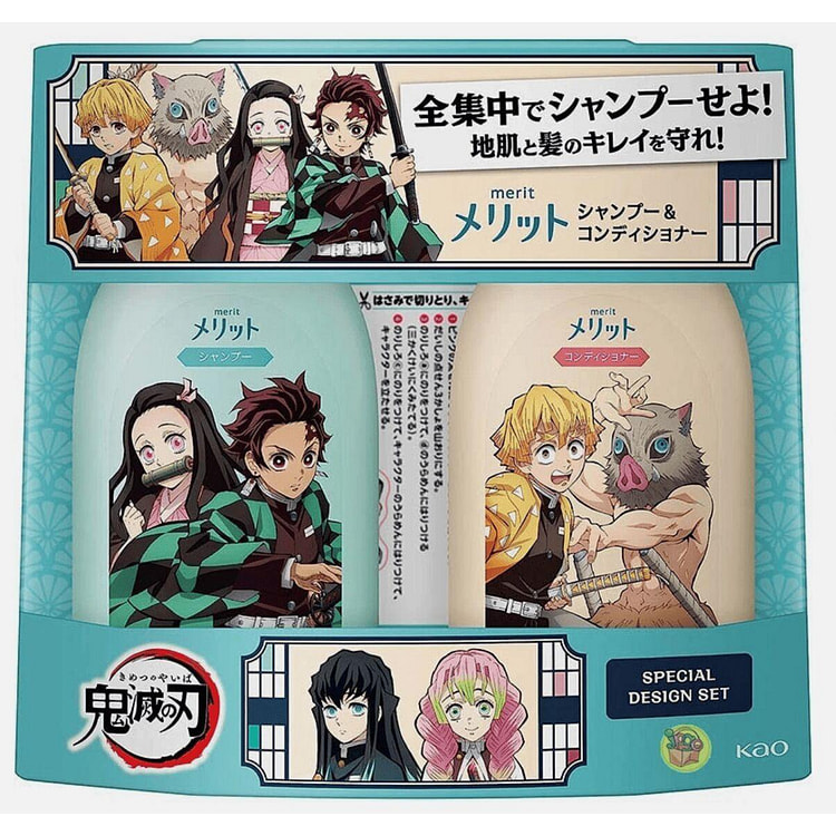 花王美利特恶魔洗发水+护发素套装 480毫升 1 份