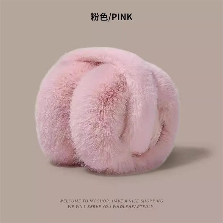 冬季毛绒耳套 保暖耳罩 防风防寒可折叠1个 1 份