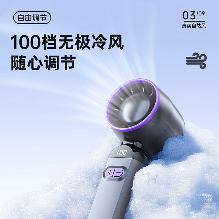 Handheld turbine-powered desktop silent mini fan 1 each