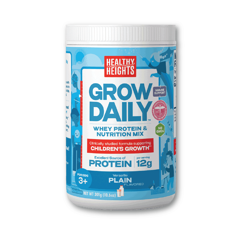 Grow Daily 3+ Plain Protein Shake Mix Canister 10.6 oz