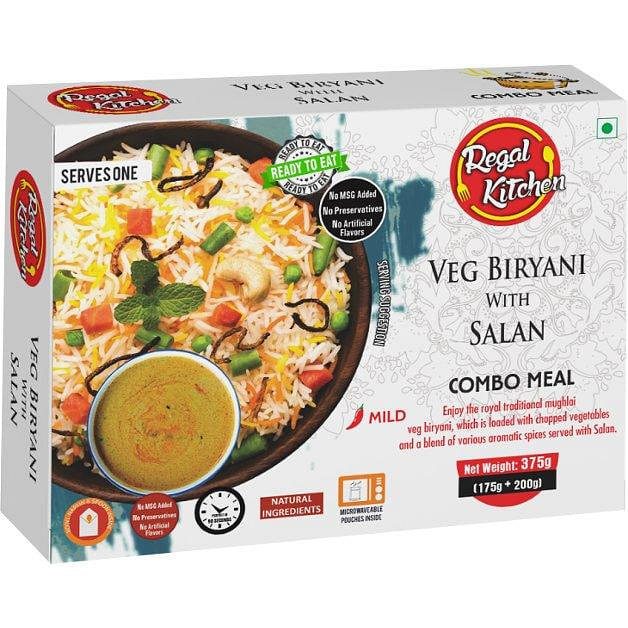 Regal Kitchen Veg Biryani with Salan Combo Meal, 13.02 oz box 13.02 oz
