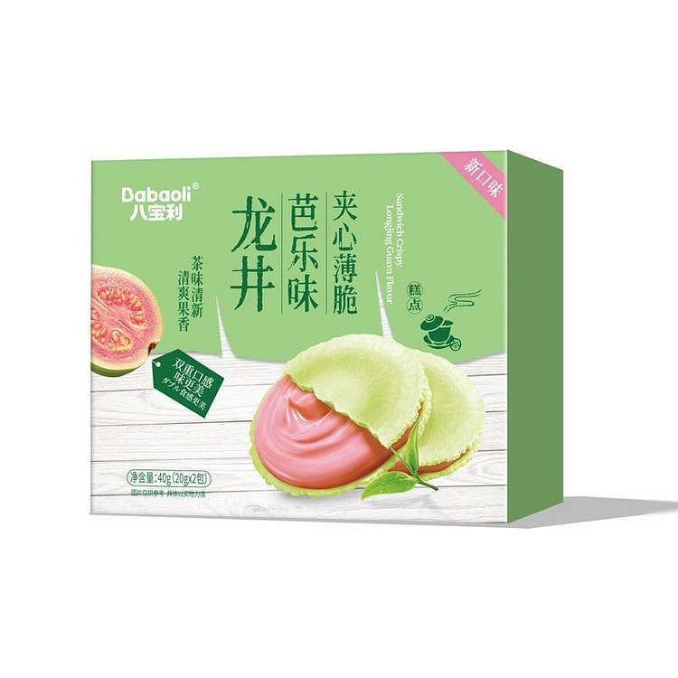 Longjing Guava Cream Puff Cookies 40 g