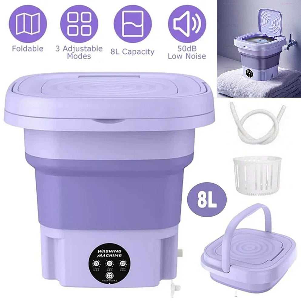 Portable Washing Machine Mini Washer Foldable Wash 1 count