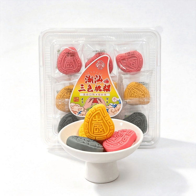 Chaoshan Tri-Color Peach-Shaped Kueh 228 g