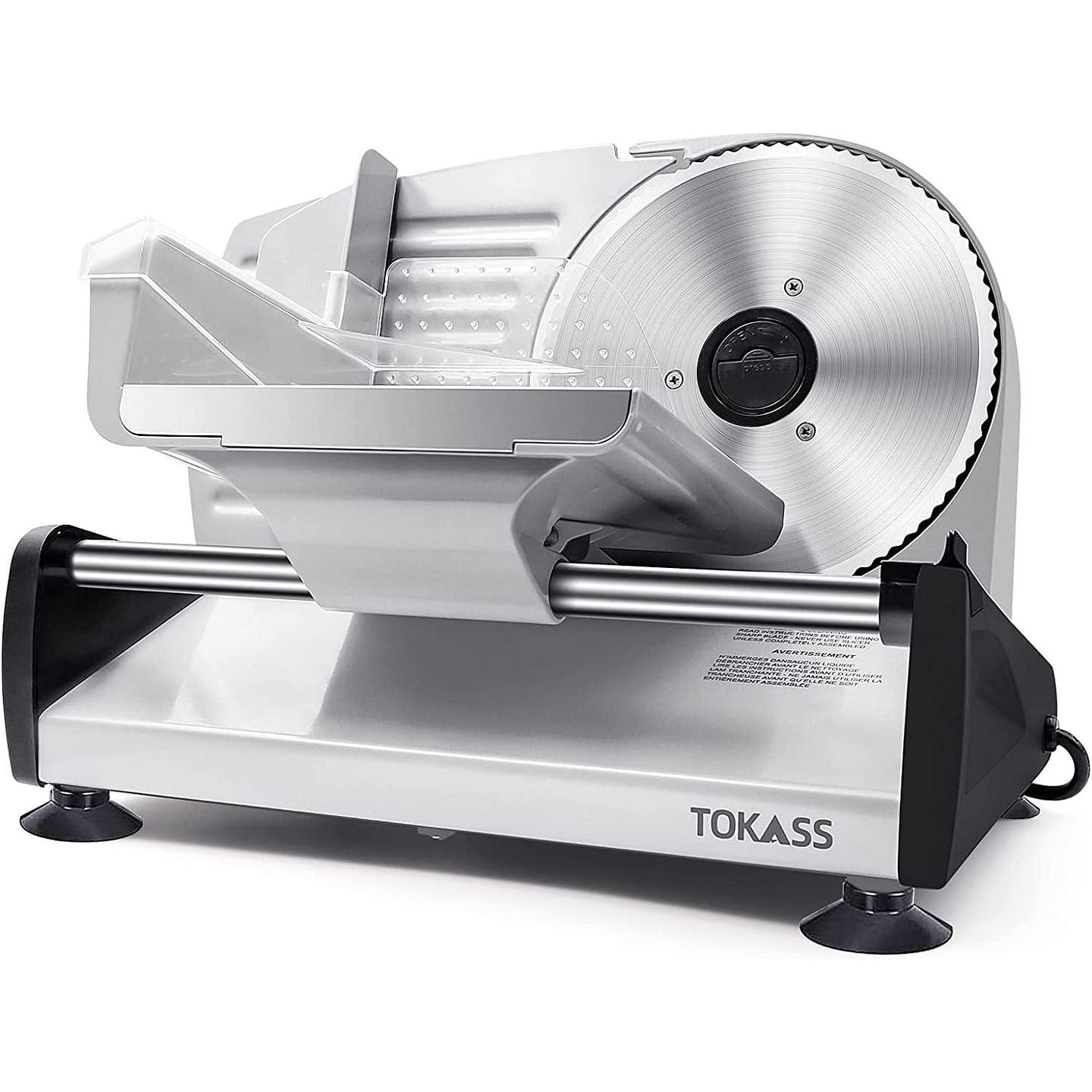Meat Slicer, Electric Deli Food Slicer with Removable 7.5 Stainless Steel Blad 1 count