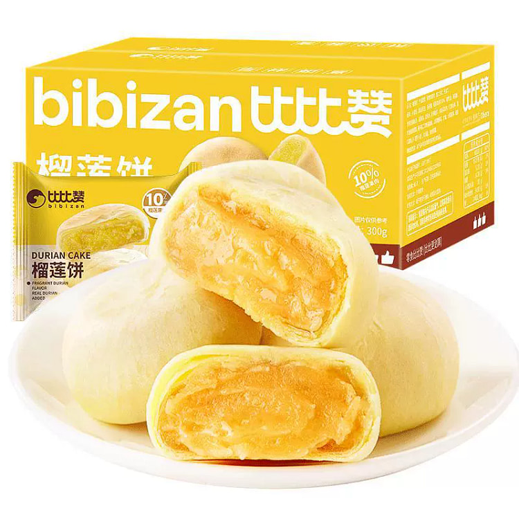 比比赞榴莲饼干面包整箱早餐300g*袋 300 克