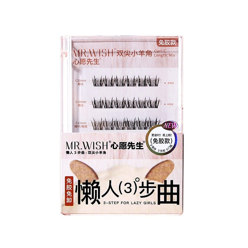 MR.WISHGlue-Free False Eyelashes #Double-pointed 1 each