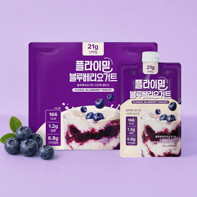 [플라이밀] 단백질 쉐이크 파우치 - 블루베리요거트 (45g x 7개입) 7 팩