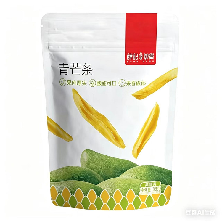 Xue Ji Fried Nuts Green Mango Strips 88g*1 Bag