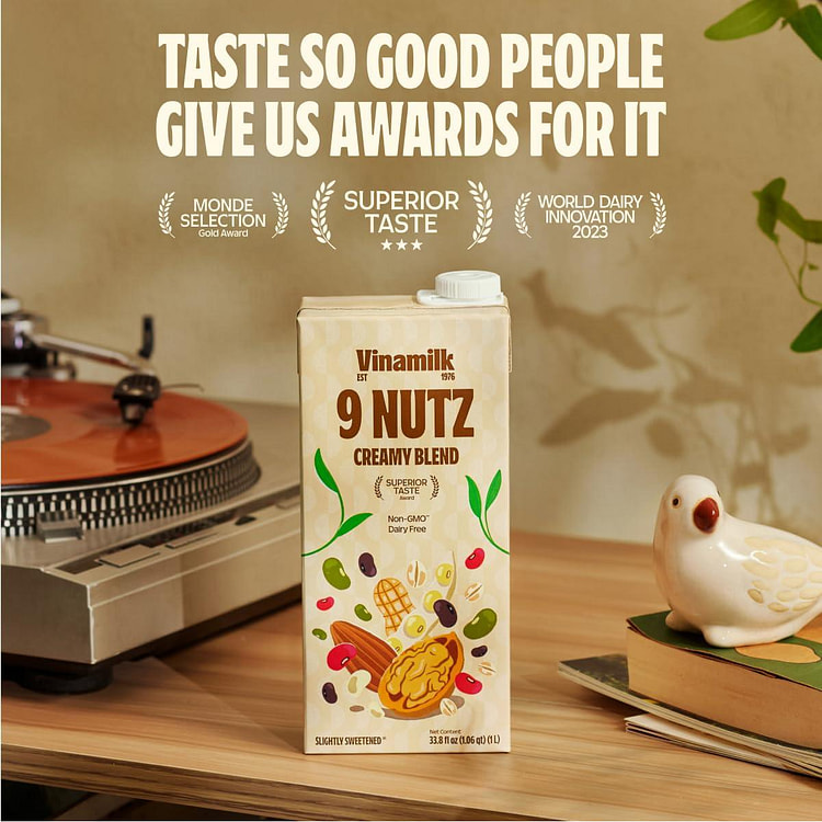 Vinamilk 9 Nutz Plant Milk Pk6+Pk2 1 each