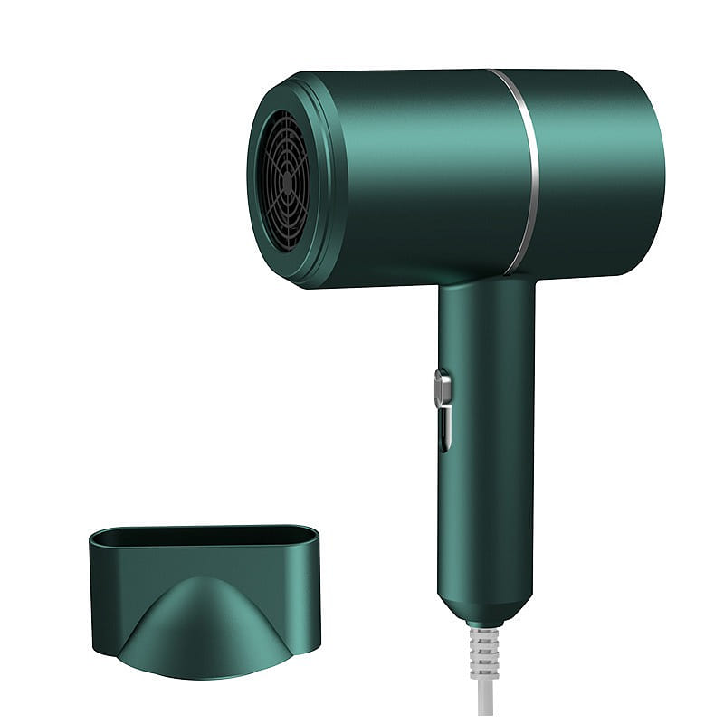 Foldable hair dryer Household negative ion protection generator hair dryer green 1 box