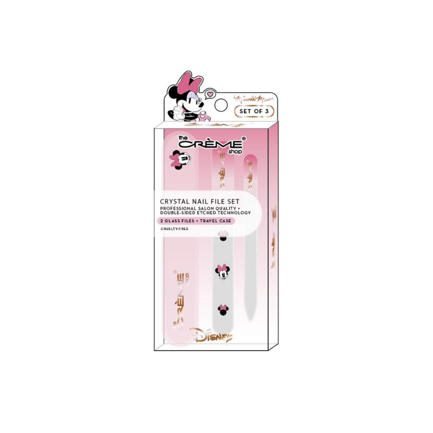 THE CREME SHOP Crystal Nail File SET + Travel Case 1 each