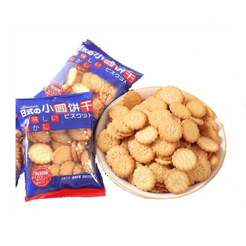 10 packs of Japanese sea salt round cookies 100 g
