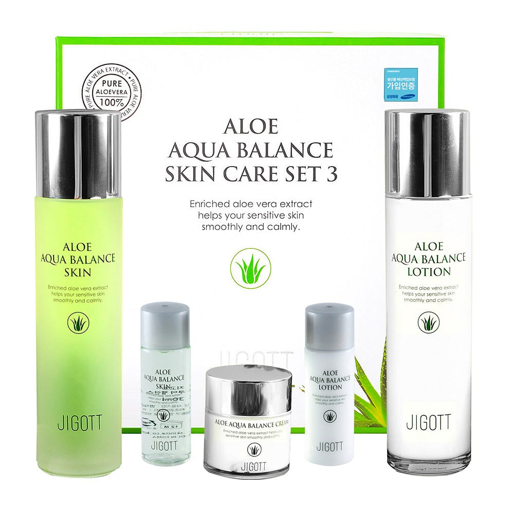 Jigott Aloe Aqua Balance Skin Care 3set 300 ml