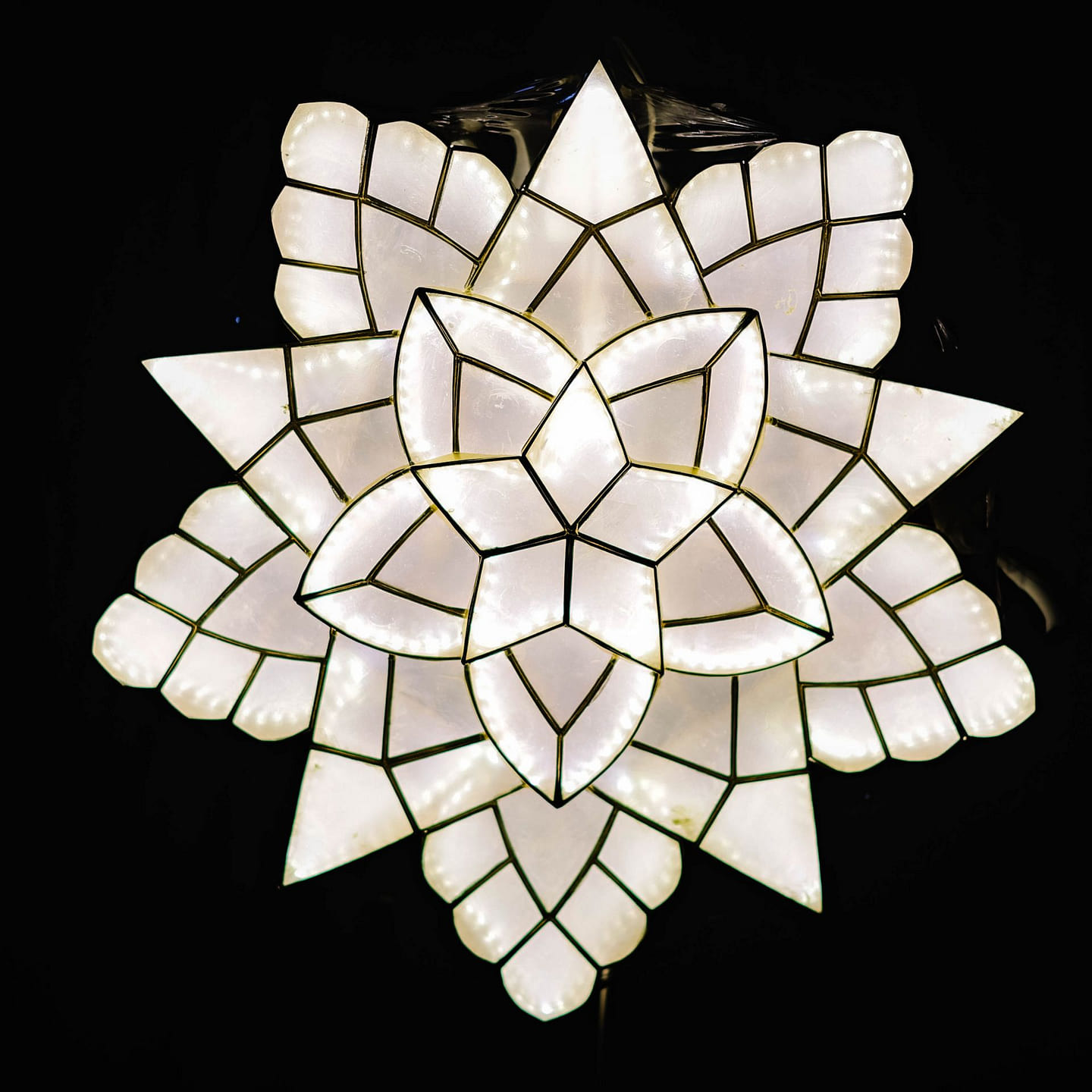 Merry Starlight Capiz Parol White 20 inch 1 count