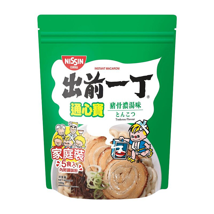 NISSIN Macaroni Tonkotsu Flv 450g 1 each