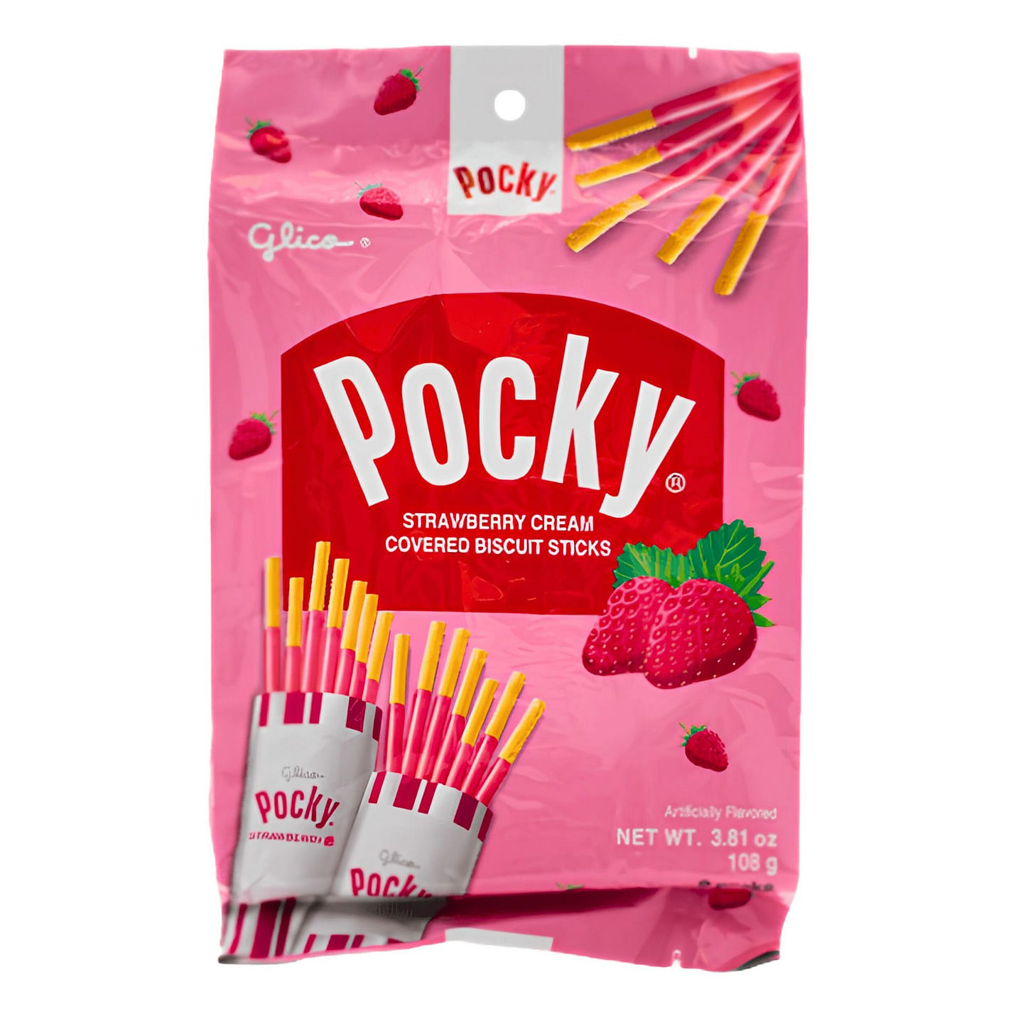 [Glico] Pocky Strawberry Cream – 9PK/3.81oz 1 each