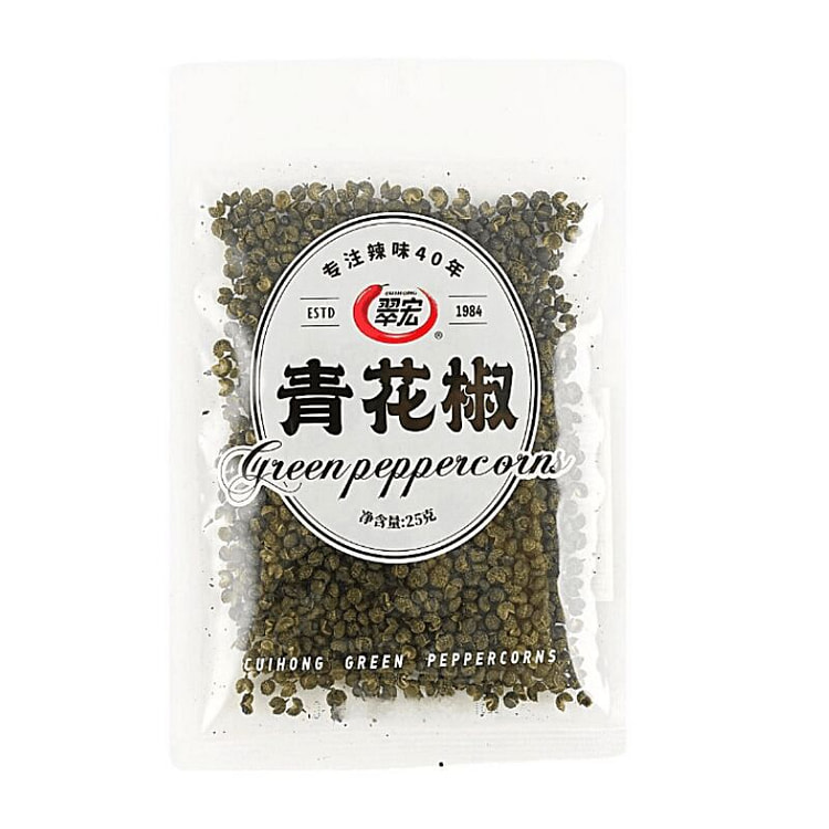 Cuihong Green Sichuan Peppercorns, 25g*1pack 25 g