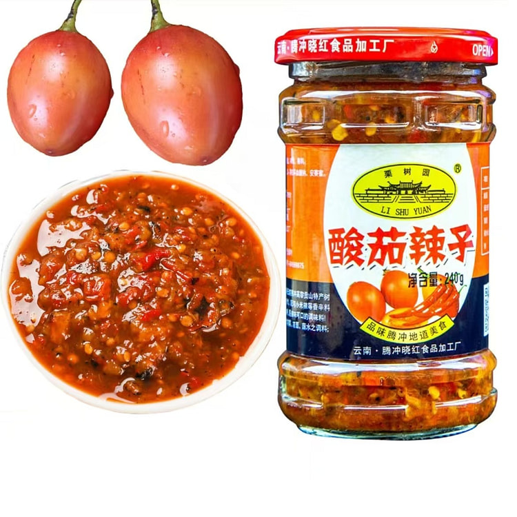 栗树园酸茄辣子240g*1瓶 云南树番茄辣子酱