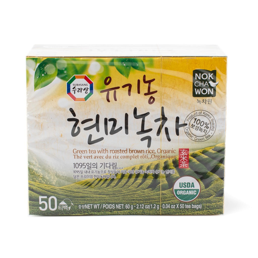 수라상 유기농 현미녹차 50티백 0.04 온스*50 팩*30 박스