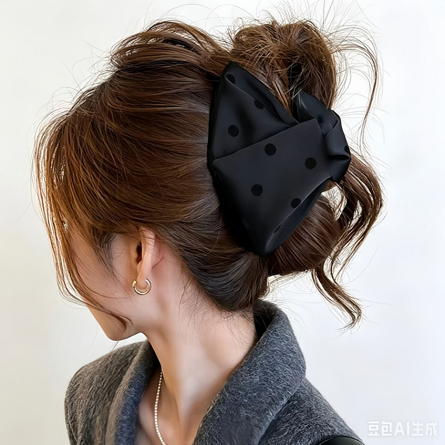 Guliya Black Rhinestone Inverted Hair Comb, 1 Piec 1 each