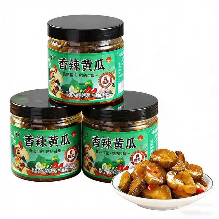 Jiaxiangpo Spicy Crisp Cucumbers, Refreshing Pickl 260 g