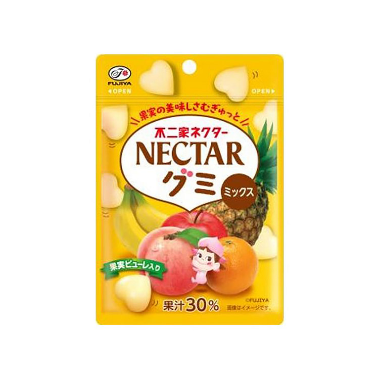FUJIYA Nectar Heart-Shaped Gummy Mixed Fruit Candy