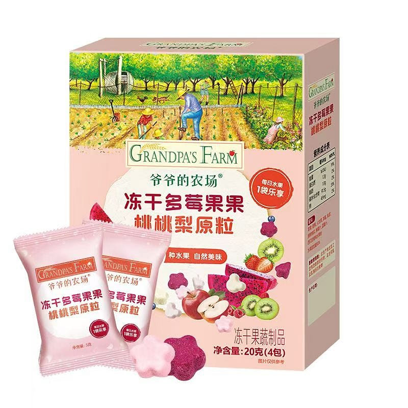 Grandpa's farm baby snacks, dissolved beans, freeze-dried fruit granules 20g/box 1 케이스