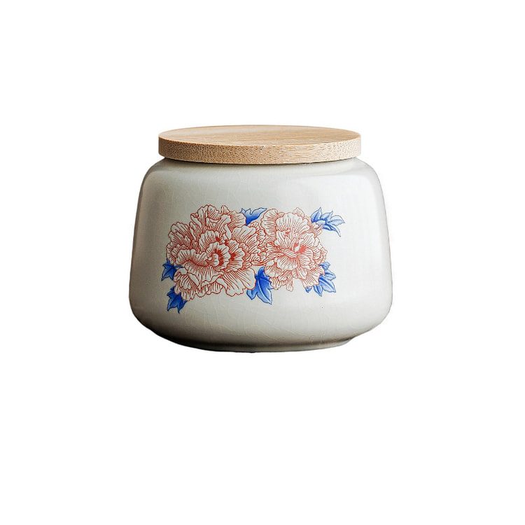 一品仟堂 汝窑茶叶罐小号 8*9厘米 1 盒