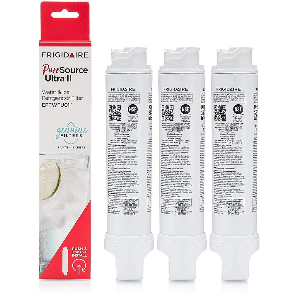 3-Pack Frigidaire EPTWFU01 PureSource Ultra II Water and Ice Refrigerator Filter 1.38 lb