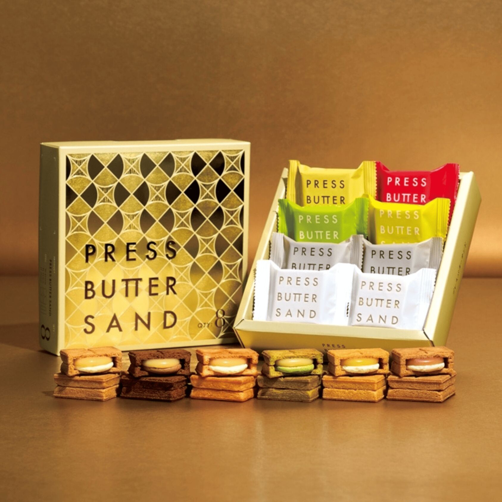 PRESS BUTTER SAND组合口味礼盒8枚 1 盒