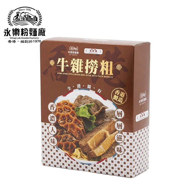 WING LOK Mixed Beef Offal Thick Noodles 150g 1 each