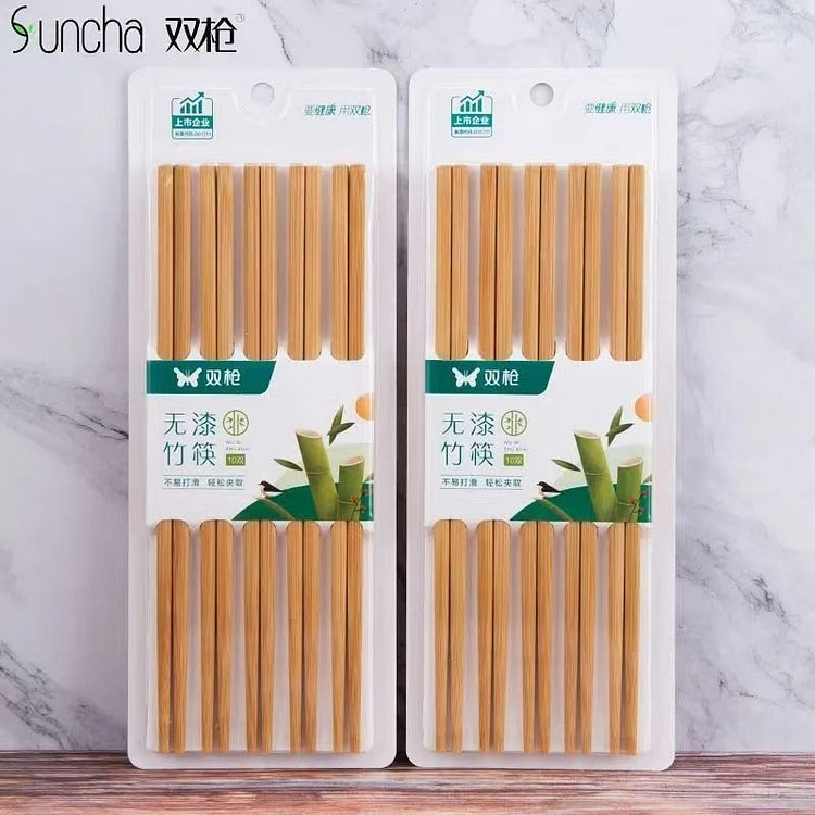 双枪 中华竹筷子 家用天然无漆无蜡80g