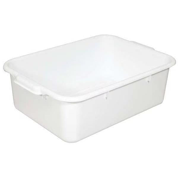 Bus Tub, 20.5 in L, White 2 lb