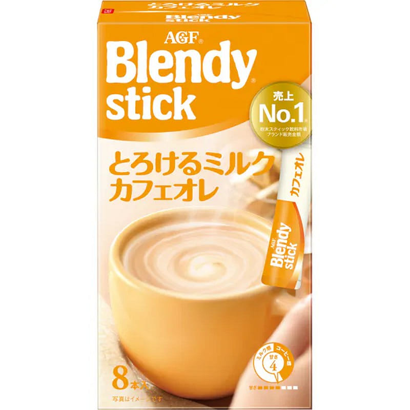Blendy Sticks Melty Milk Cafe au Lait, 8 sticks 1 each