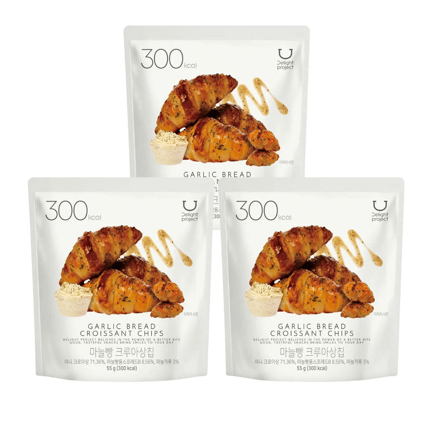 Delight Project Garlic Bread Croissant Chips 55g 5 pack