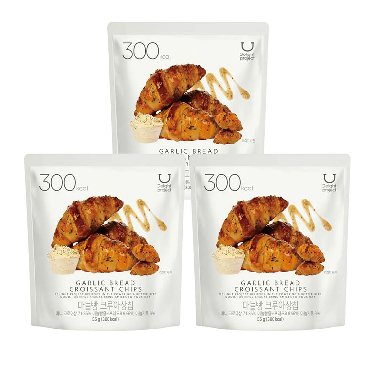 Delight Project Garlic Bread Croissant Chips 55g 5 pack