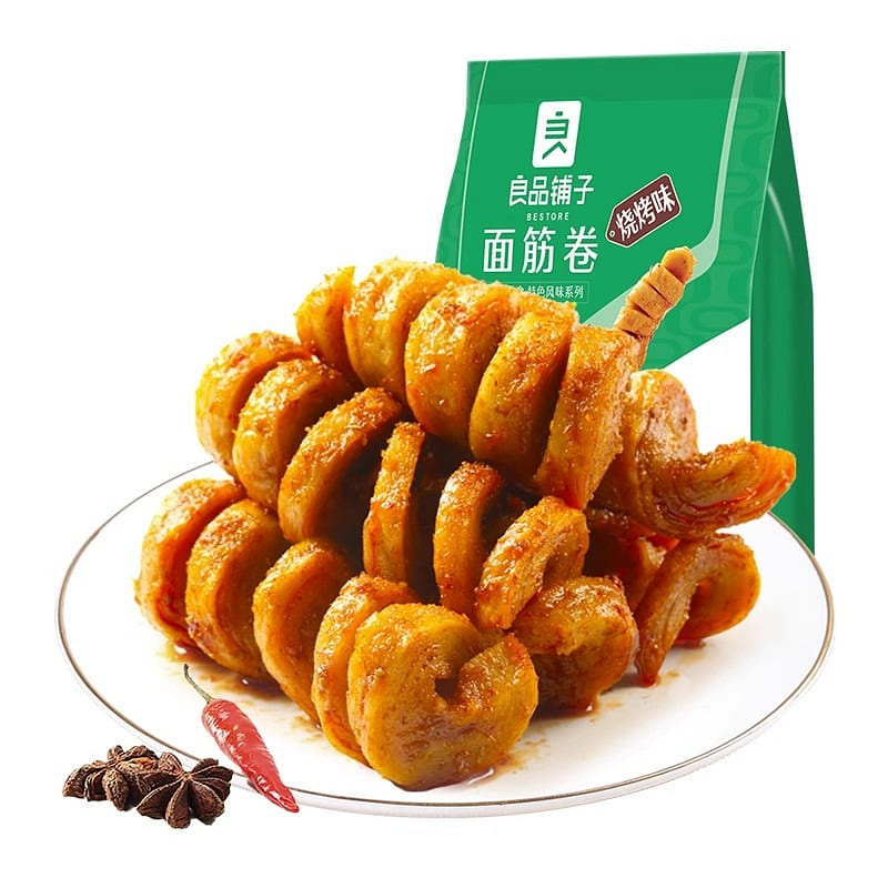 Liangpinpuzi Gluten Roll Barbecue Flavor 120g per 120 g