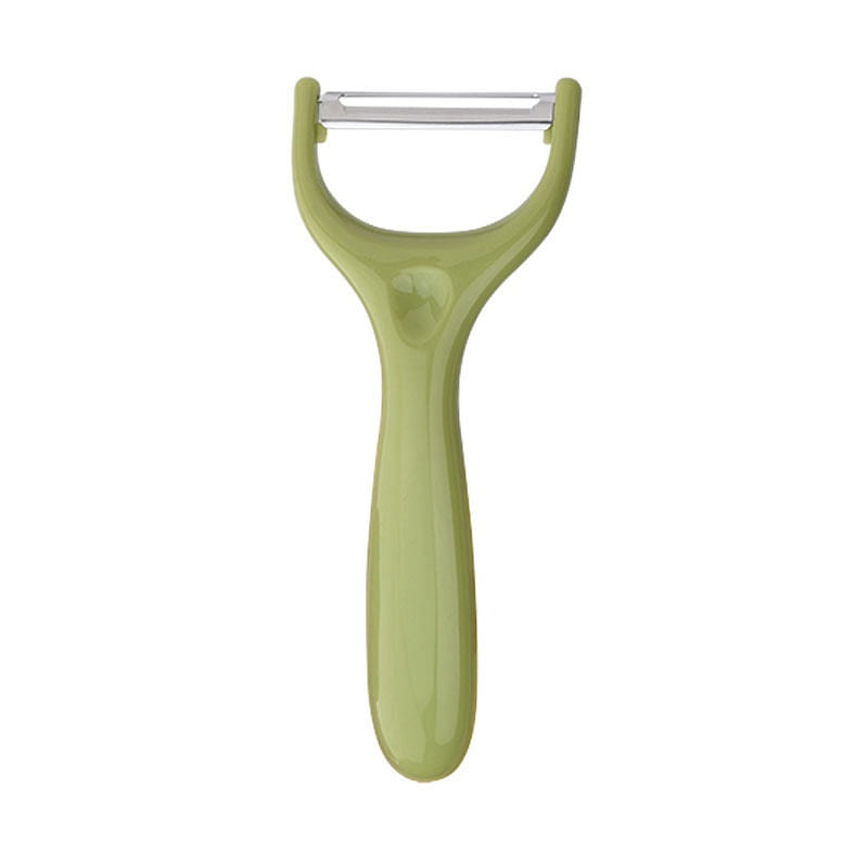 [ Kitchen artifact ] Stainless steel fruit peeler multifunctional green 1 count
