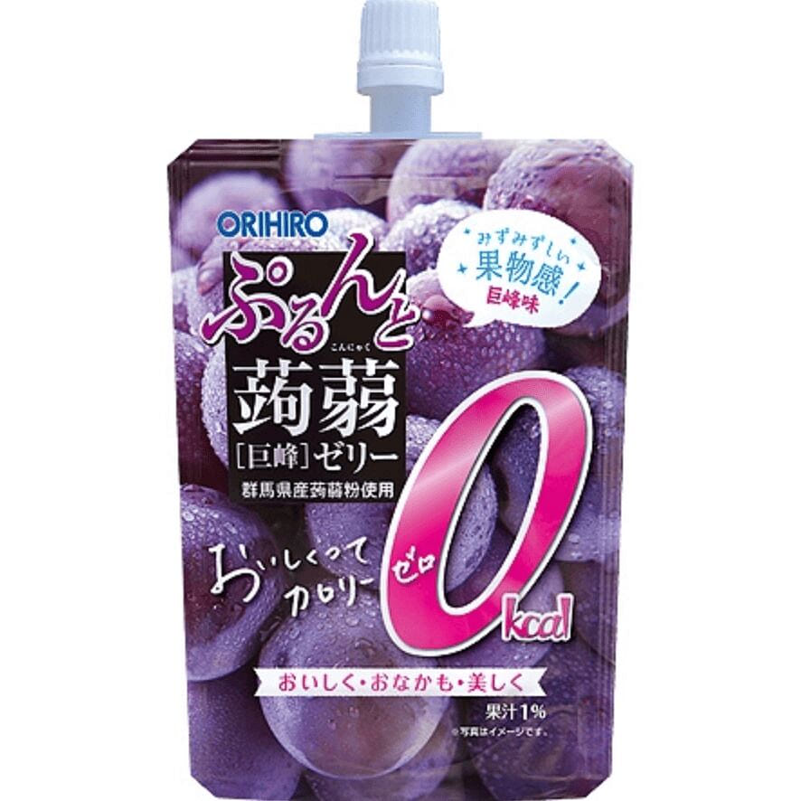 ORIHIRO 0 Calories Jelly Grape Flavor 130 g