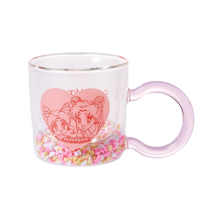 美少女战士五彩纸屑玻璃杯，以 Usagi 和 C…