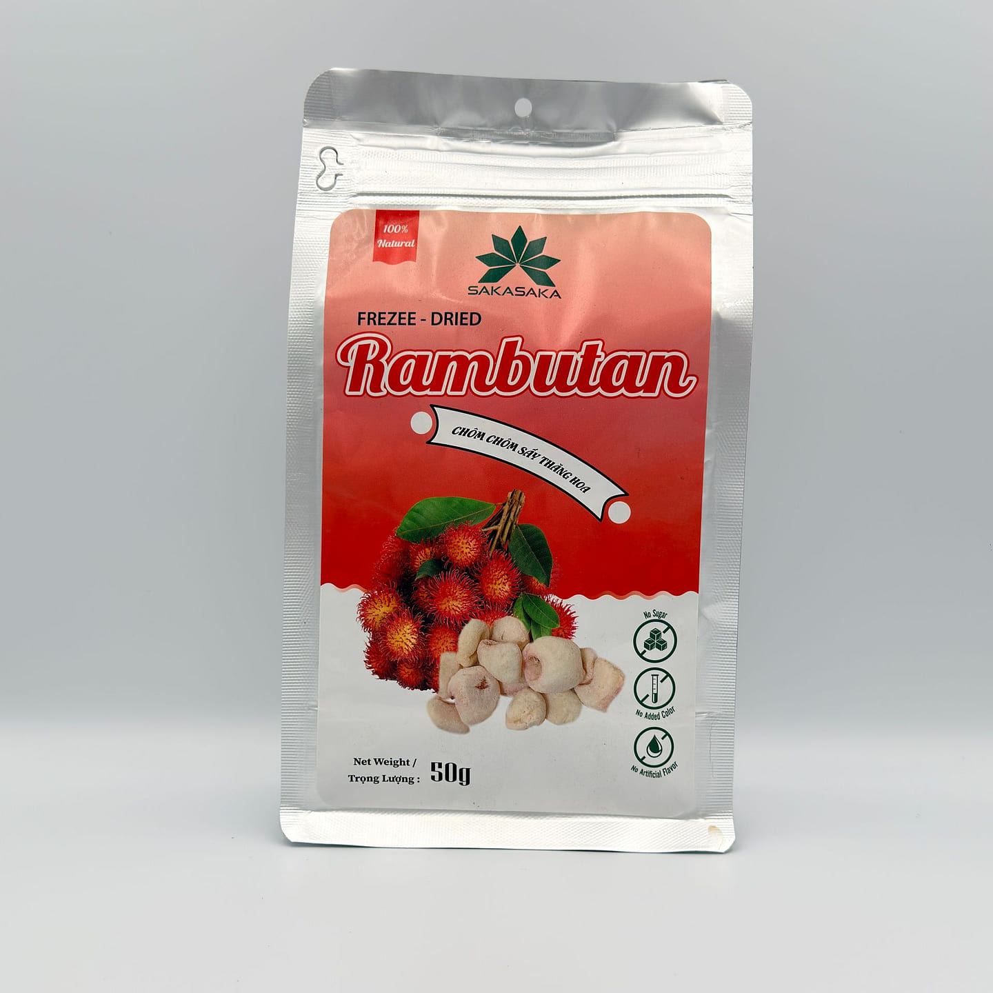 SakaSaka Freeze Dried Rambutan Fruit 50 g