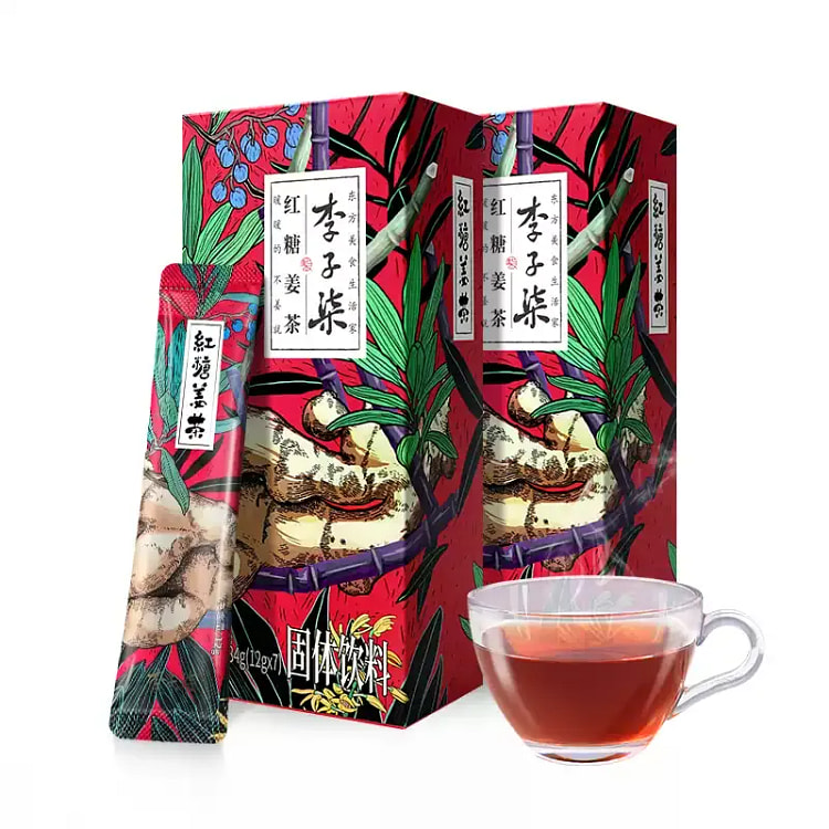 红糖姜茶84g*2盒冲泡红糖水手工姜茶单独包装 14 包