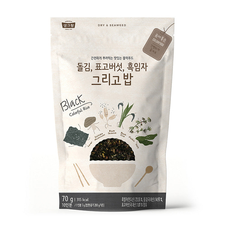 laver shiitake black sesame and rice fruikake 70g 1 each