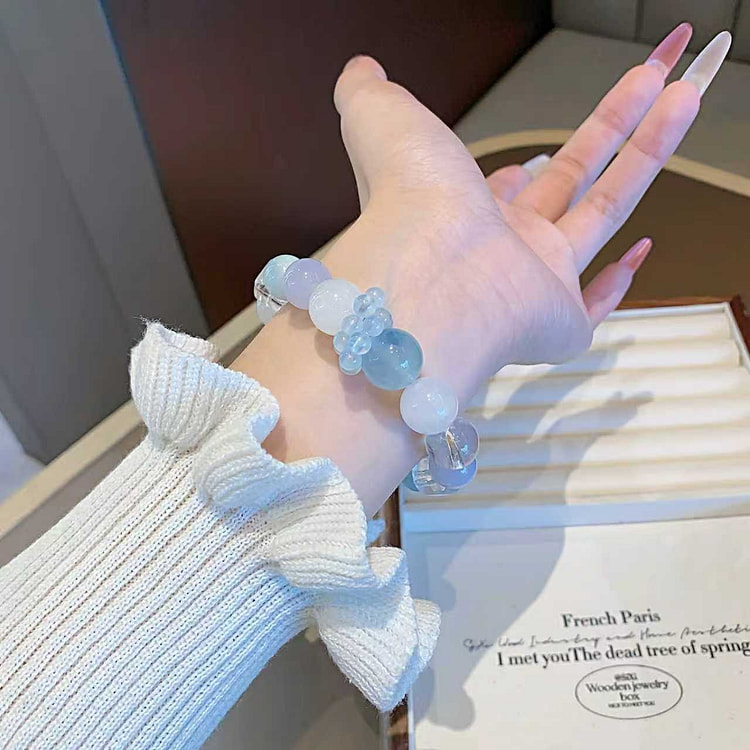 天然海蓝宝水晶手链1条 1 箱