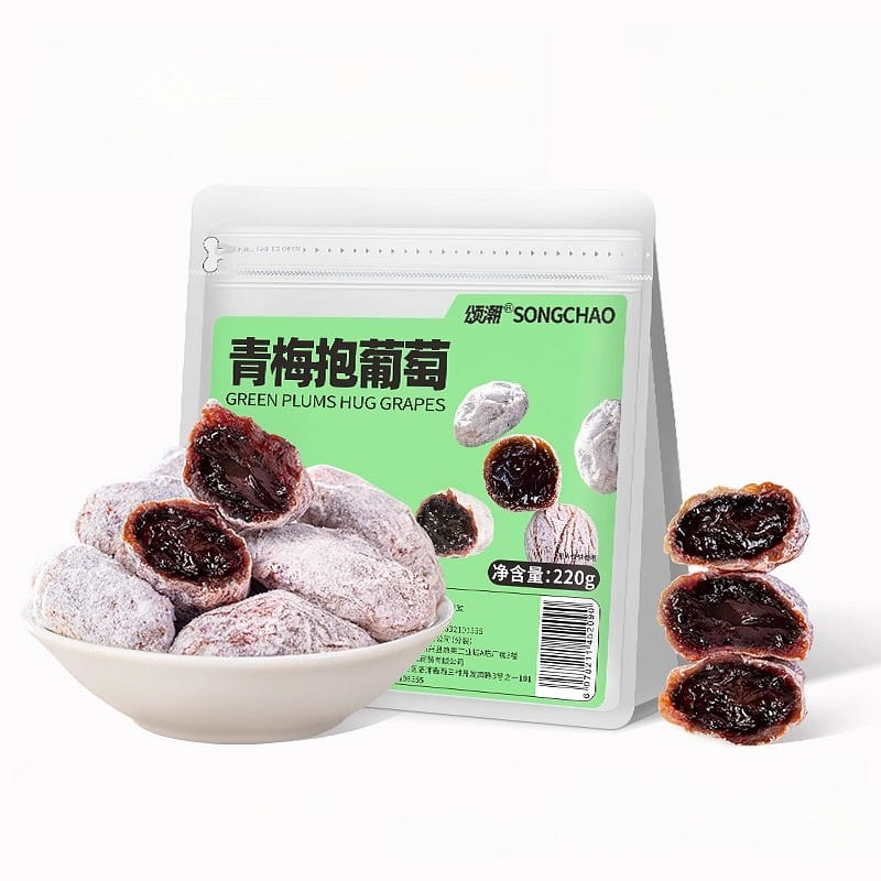 Songchao Green Plum with Grapes 220g*1 bag 220 g